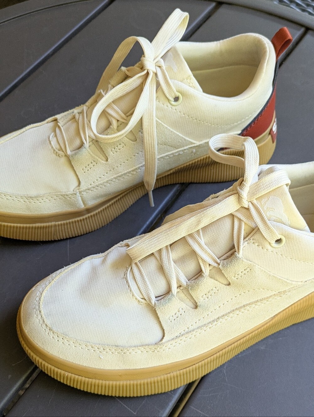 SOREL Women's Cream & Rust Red Platform Sneaker - Picture 3 of 10